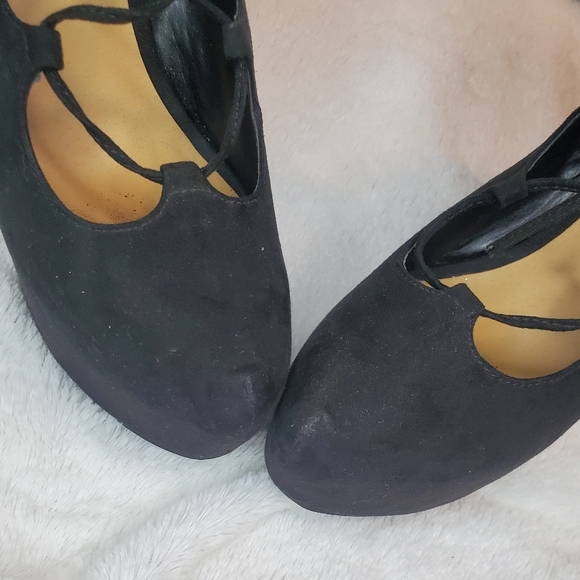 JustFab Stilletoe Platform Heels Black Laceup Ankle Boot Size 8.5 - Picture 4 of 6